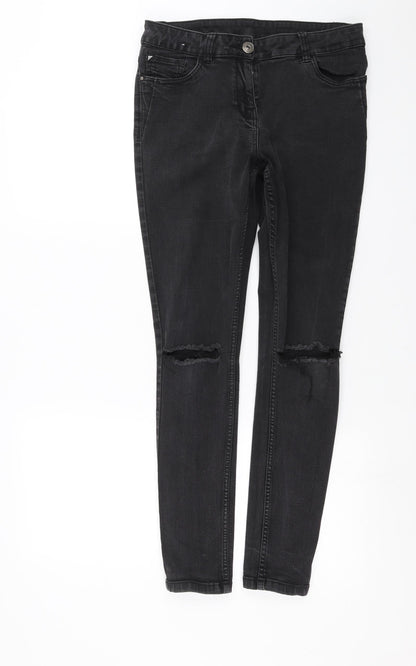 Nutmeg Womens Grey  Denim Skinny Jeans Size 12 L28 in