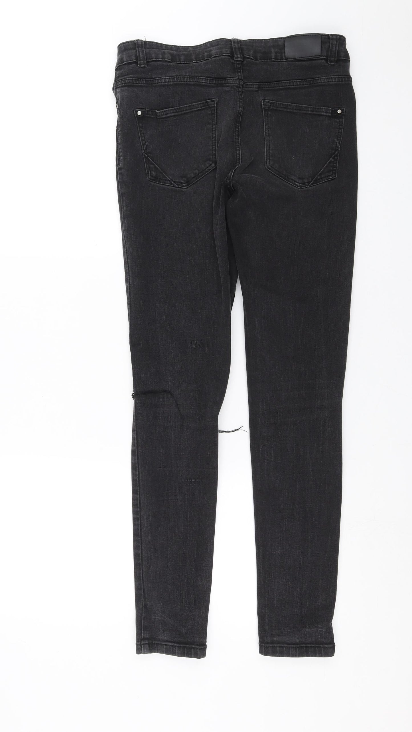 Nutmeg Womens Grey  Denim Skinny Jeans Size 12 L28 in