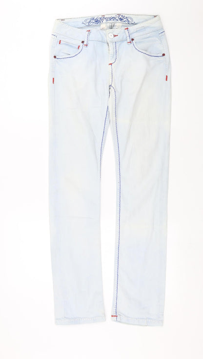 Soccx Womens Blue  Denim Straight Jeans Size 29 in L32 in