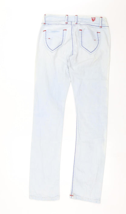 Soccx Womens Blue  Denim Straight Jeans Size 29 in L32 in