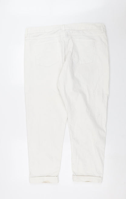 Womens UK Size 38 in Preworn Relaxed Fit Skinny White Jeans