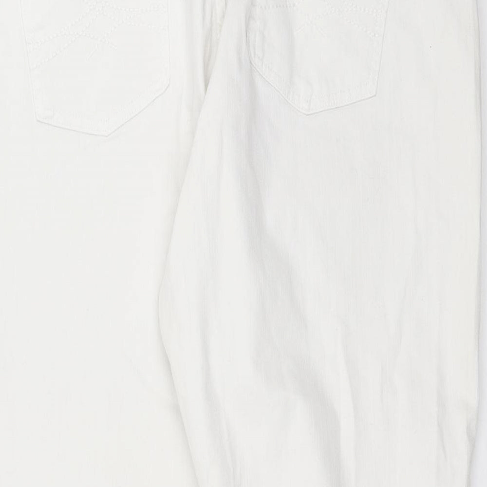 Womens UK Size 38 in Preworn Relaxed Fit Skinny White Jeans