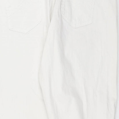 Womens UK Size 38 in Preworn Relaxed Fit Skinny White Jeans