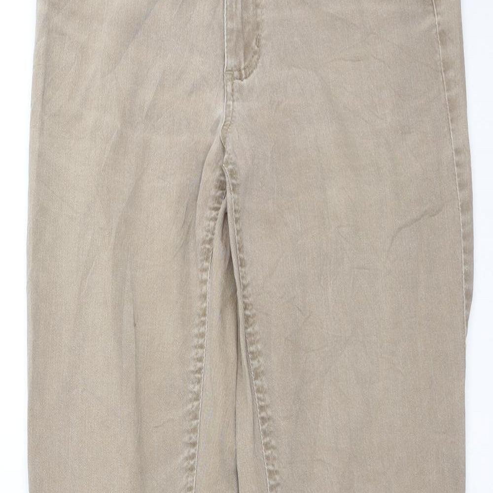 Womens UK Size 8 Angels Regular Fit Straight Beige Jeans