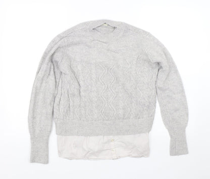 Womens UK Size M Matalan Grey Pullover Jumper