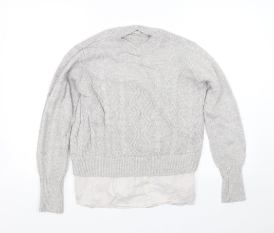 Womens UK Size M Matalan Grey Pullover Jumper