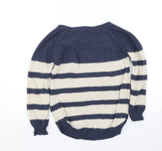 Debenhams Womens Blue Striped  Pullover Jumper Size 10