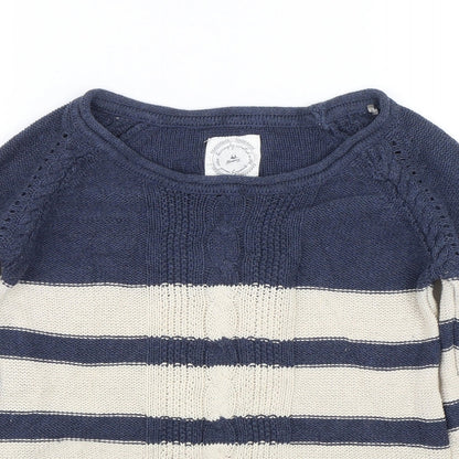 Debenhams Womens Blue Striped  Pullover Jumper Size 10