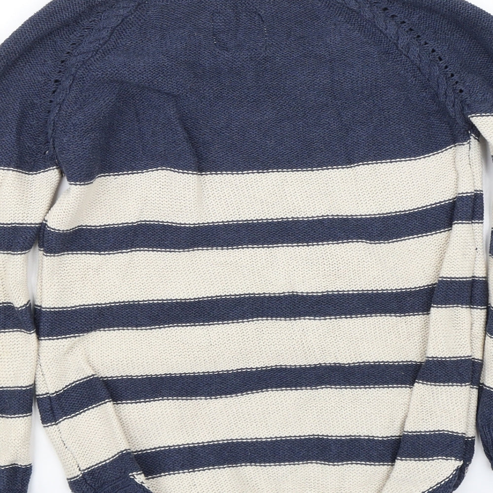 Debenhams Womens Blue Striped  Pullover Jumper Size 10