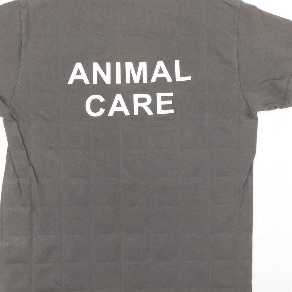 Gildan Womens Grey   Basic T-Shirt Size S  - Animal Care
