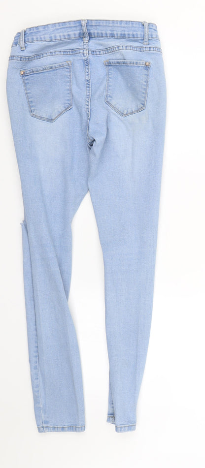 DS fashin  Womens Blue  Denim Skinny Jeans Size 14 L27.5 in