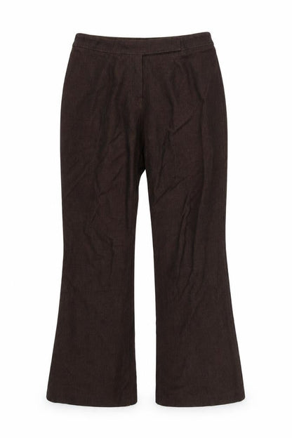 Womens UK Size S Preworn Regular Fit  Brown Trousers