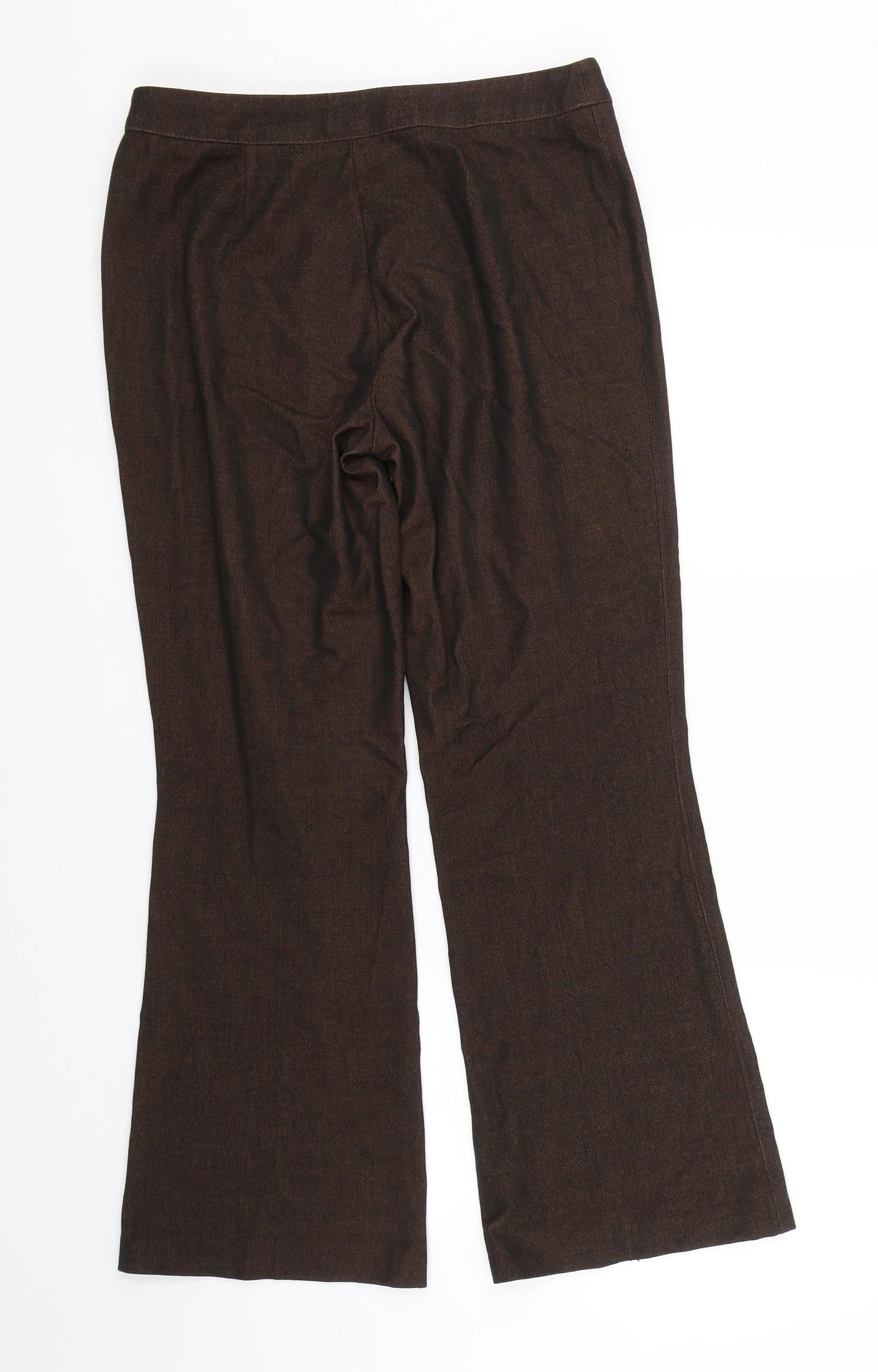 Womens UK Size S Preworn Regular Fit  Brown Trousers