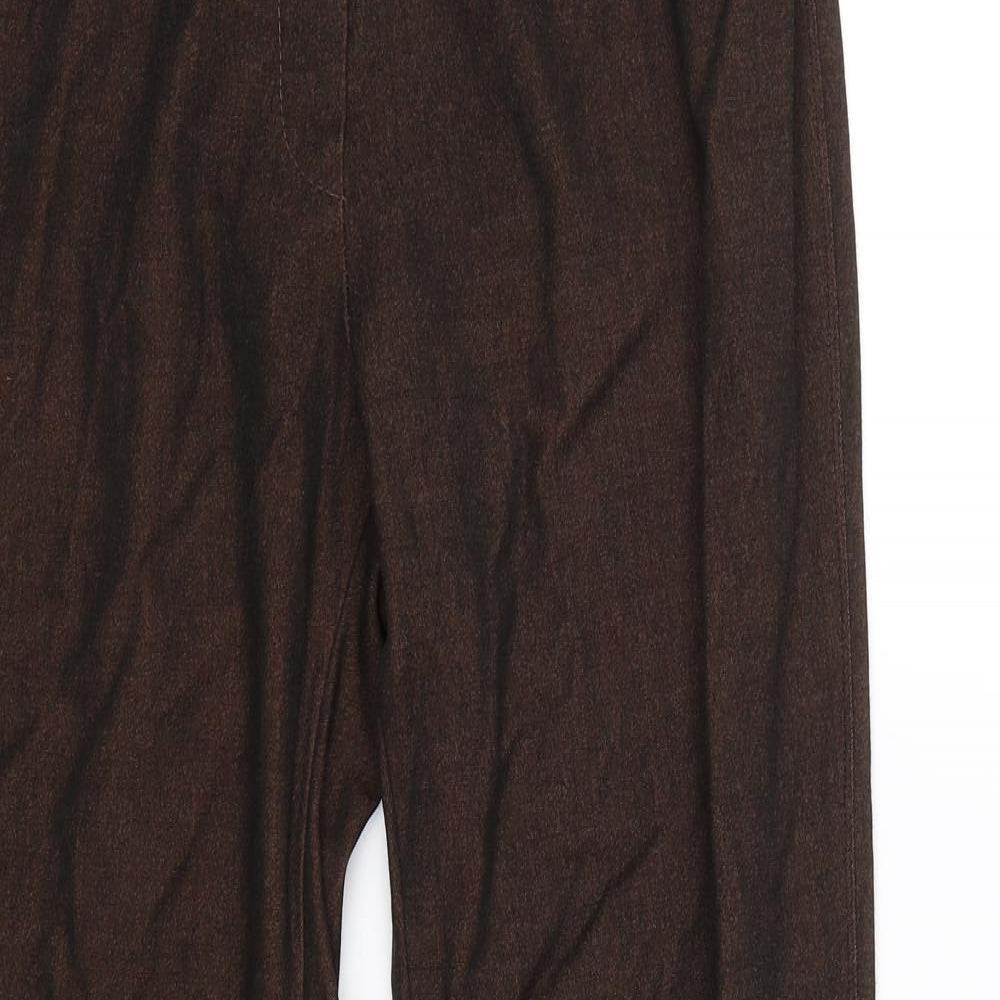 Womens UK Size S Preworn Regular Fit  Brown Trousers