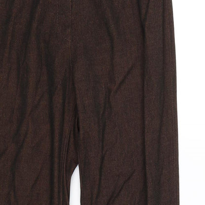 Womens UK Size S Preworn Regular Fit  Brown Trousers