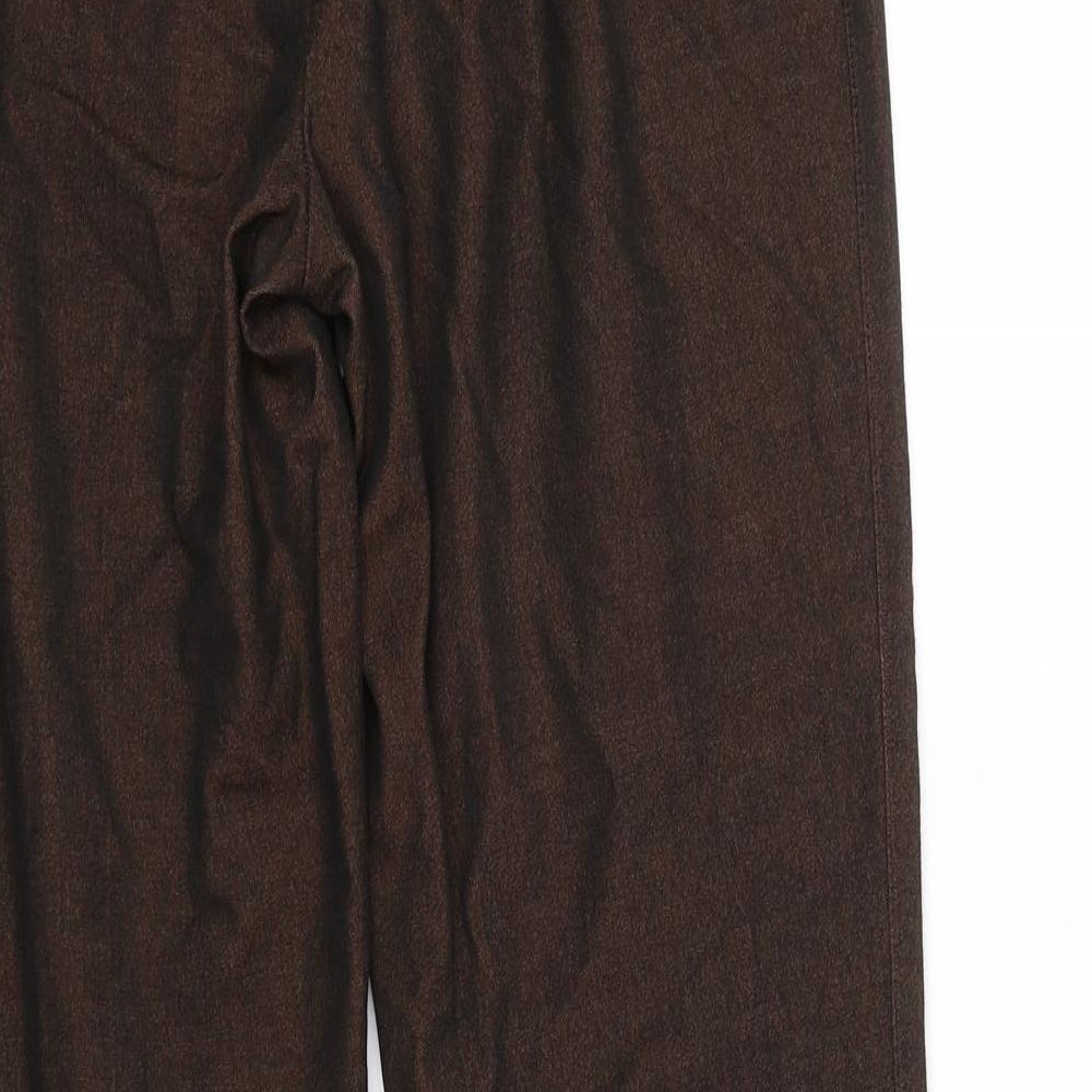 Womens UK Size S Preworn Regular Fit  Brown Trousers
