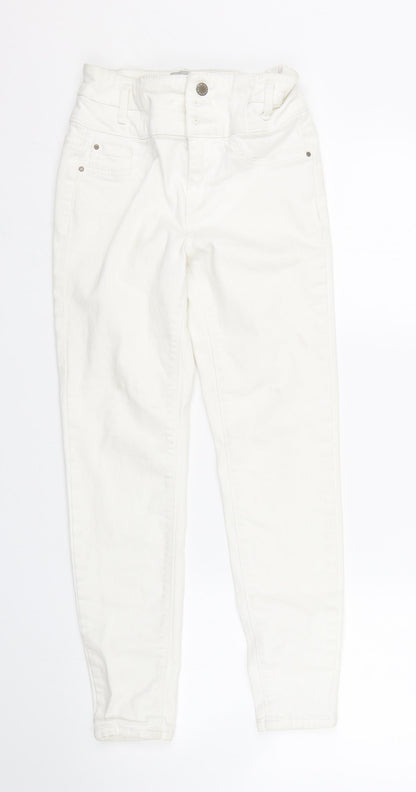 New Look Womens White  Denim Skinny Jeans Size 6 L24 in