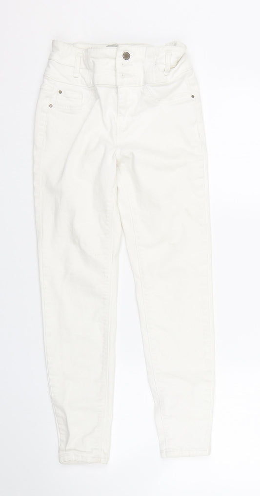 New Look Womens White  Denim Skinny Jeans Size 6 L24 in