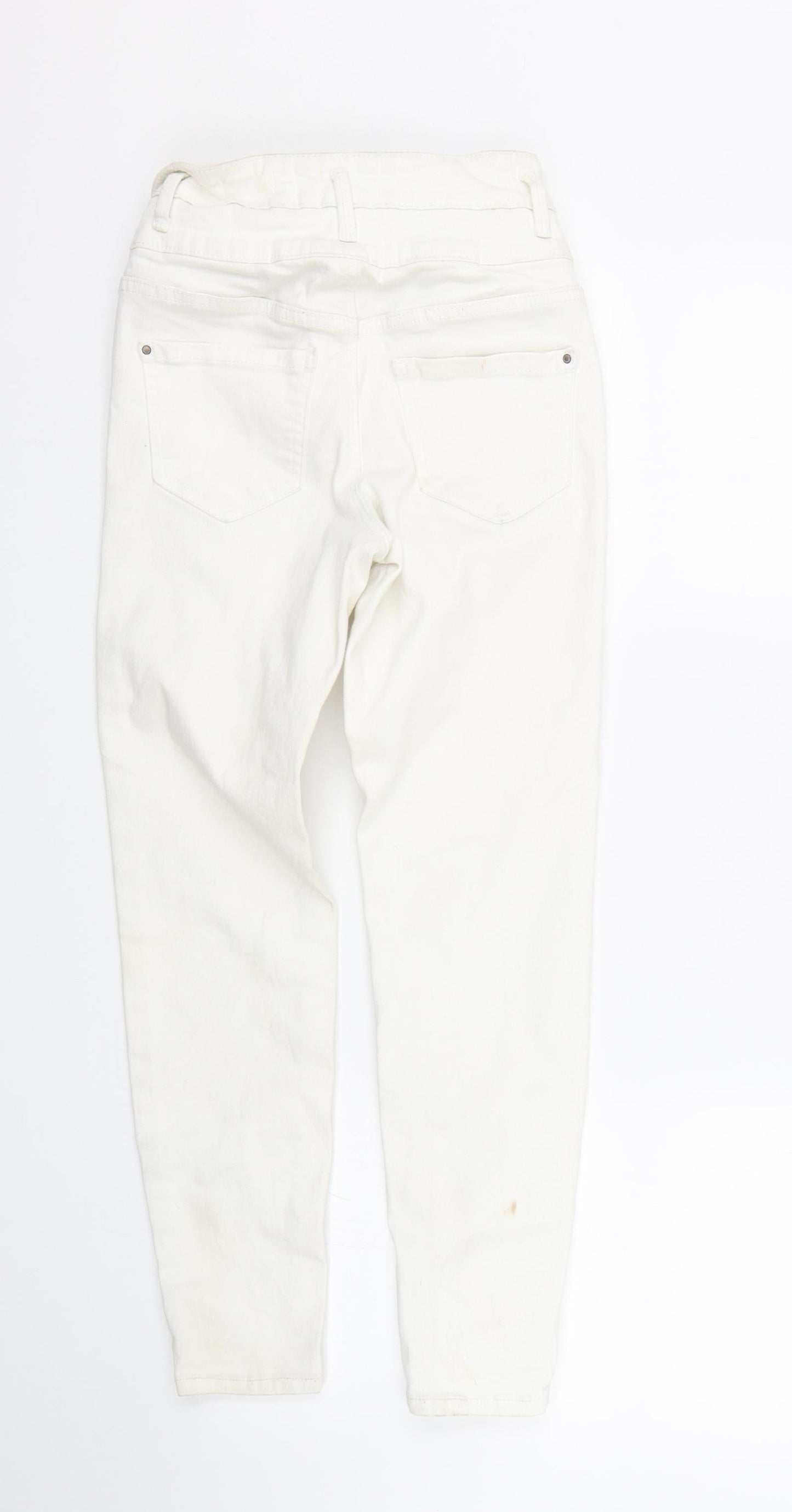 New Look Womens White  Denim Skinny Jeans Size 6 L24 in