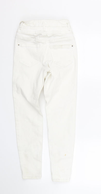 New Look Womens White  Denim Skinny Jeans Size 6 L24 in