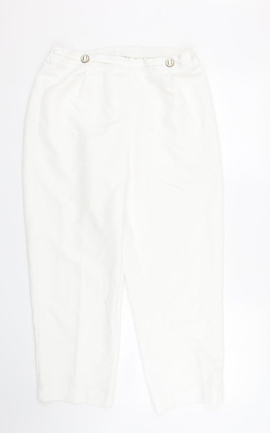 BM Womens White   Trousers  Size 12 L24 in
