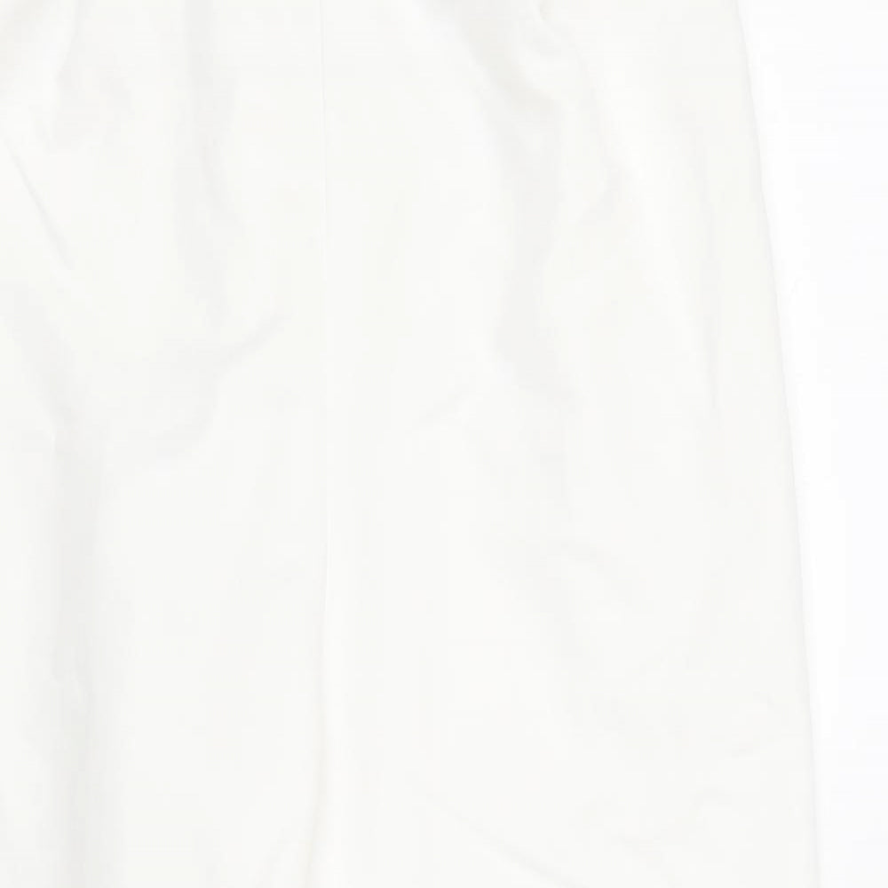 BM Womens White   Trousers  Size 12 L24 in
