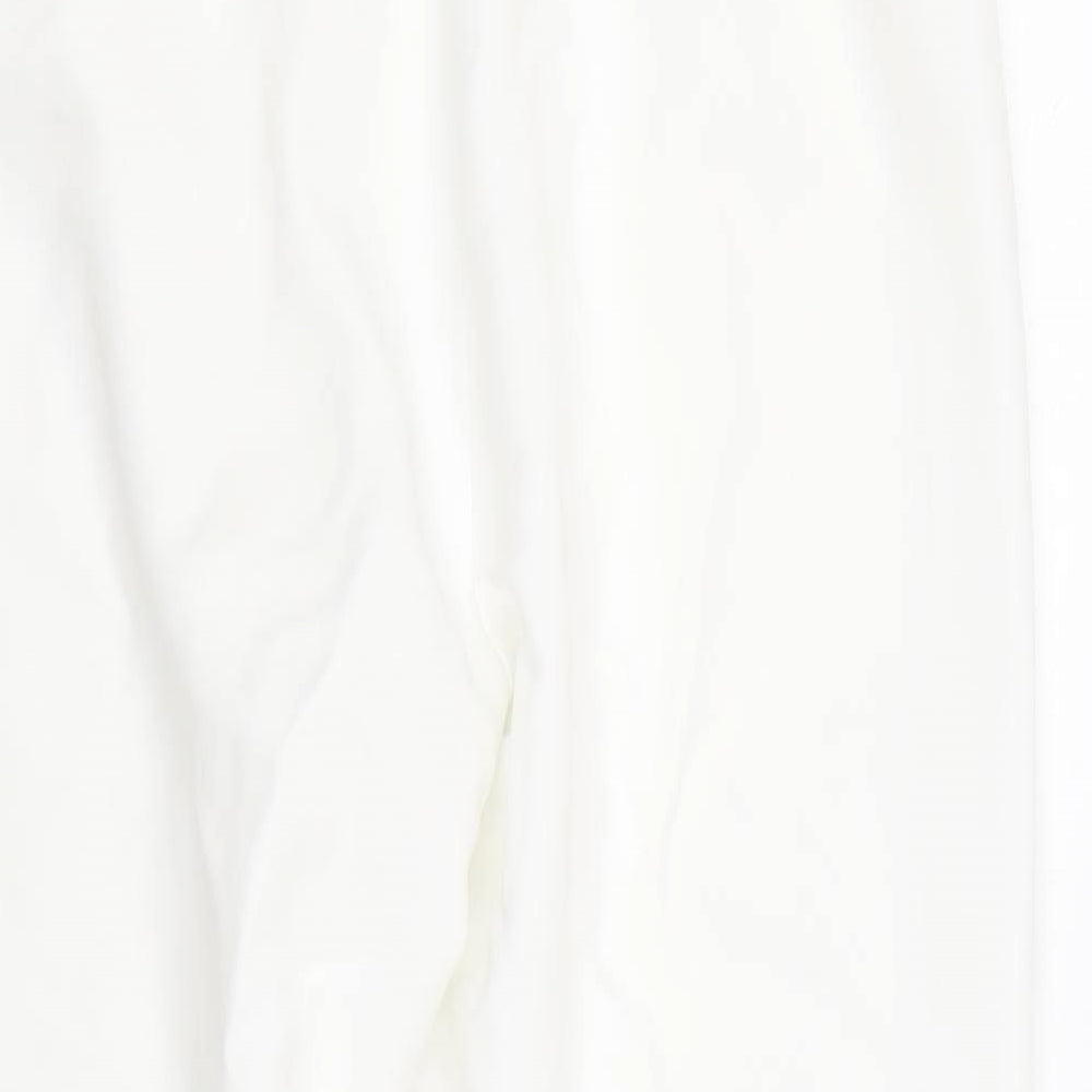 BM Womens White   Trousers  Size 12 L24 in