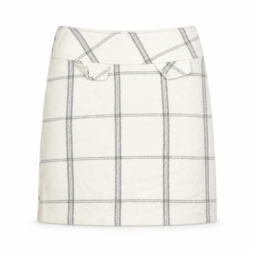 Janina Womens White Check  Mini Skirt Size 8