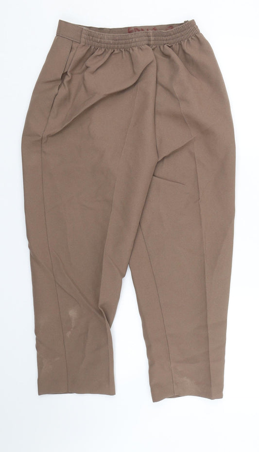 Saria Womens Brown   Carrot Trousers Size 25 L23 in