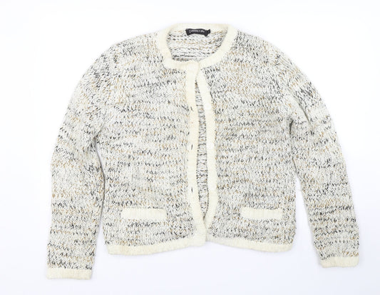 Womens UK Size L Passport Beige Cardigan Jumper