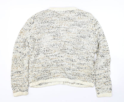 Womens UK Size L Passport Beige Cardigan Jumper