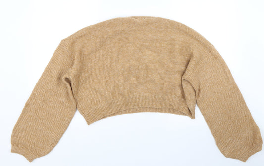 Womens UK Size M Nasty Gal Brown Pullover Jumper
