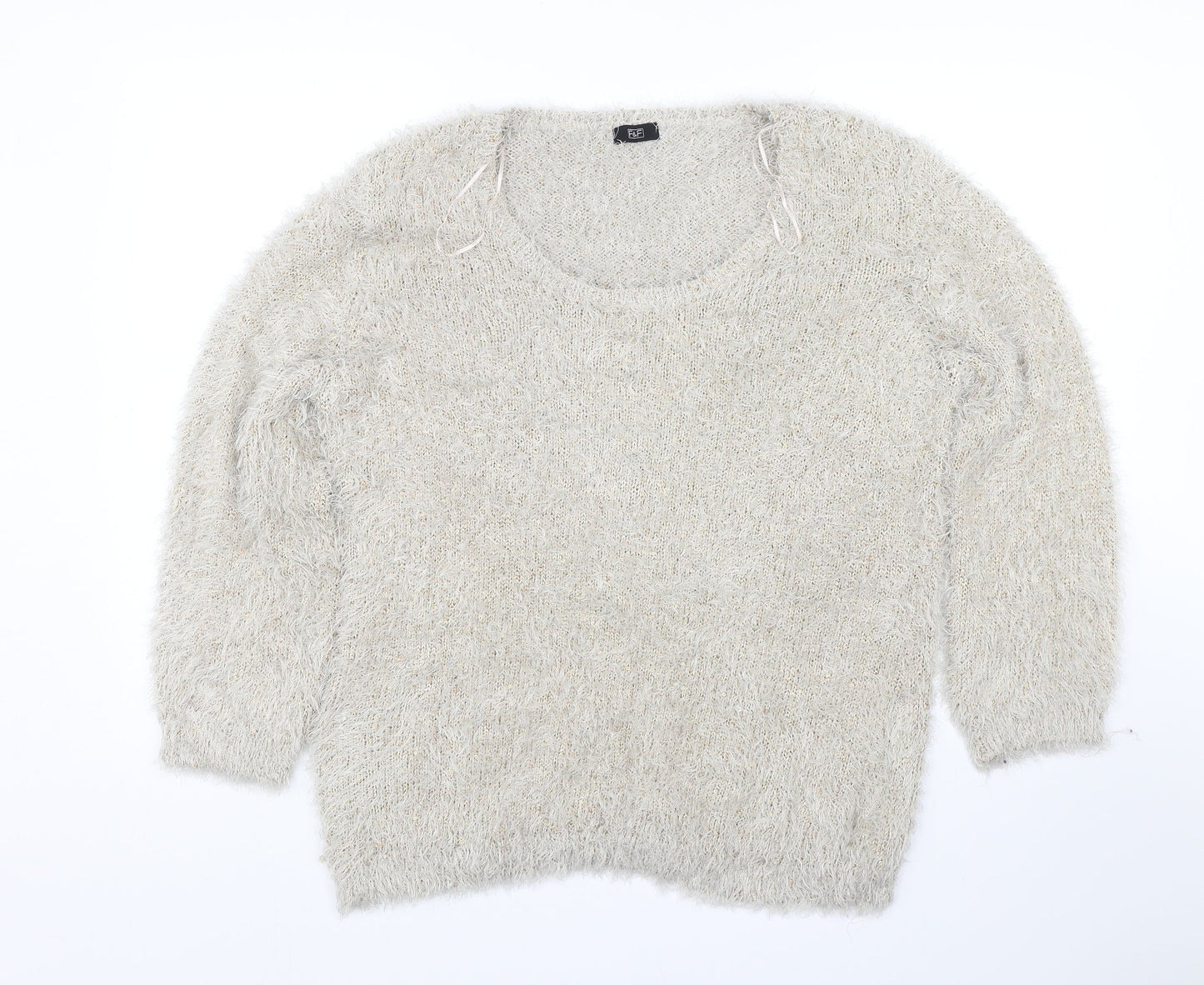 Womens UK Size 18 F&F Gold Pullover Jumper