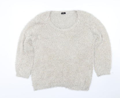 Womens UK Size 18 F&F Gold Pullover Jumper