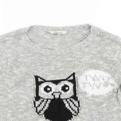 Womens UK Size S Peacocks Grey Pullover Jumper