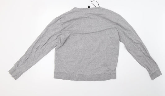 H&M Womens Grey   Pullover Sweatshirt Size L  - christmas