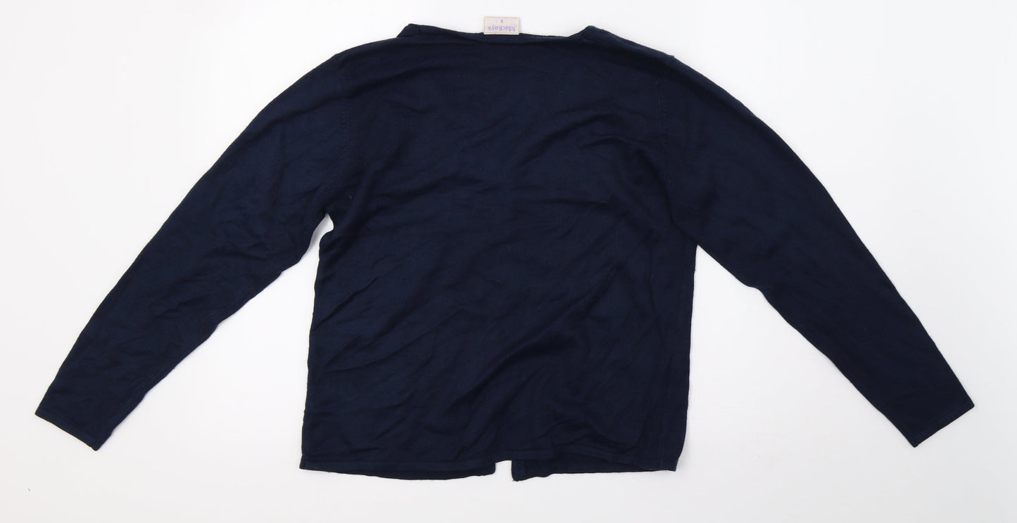 Womens UK Size S mackays Blue Cardigan Jumper