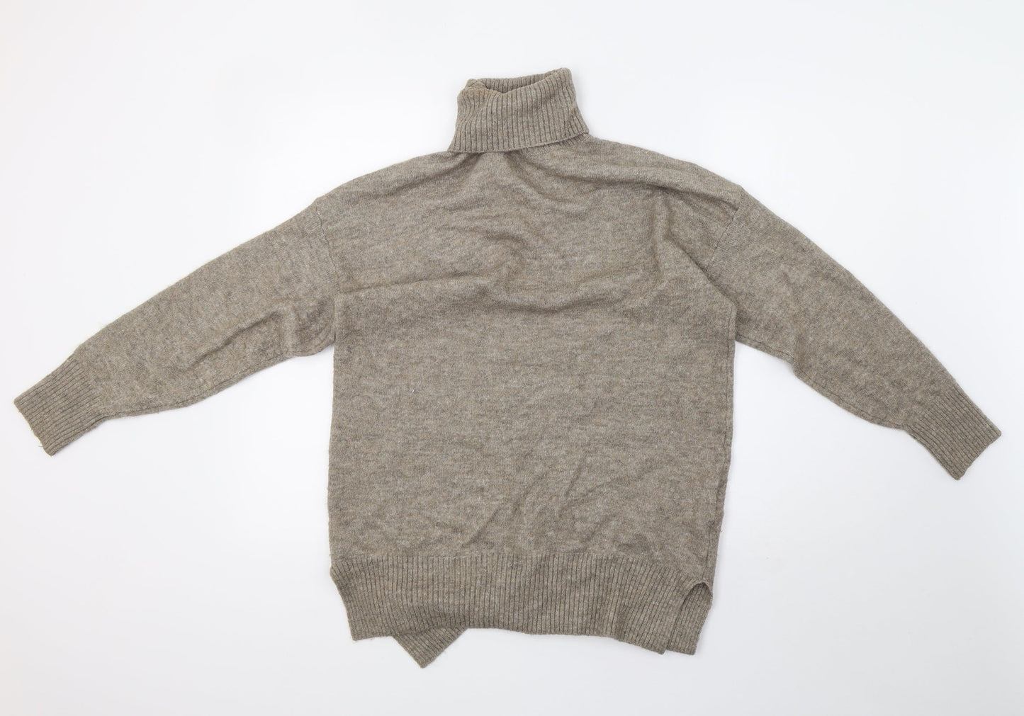 H&M Womens Grey  Knit Henley Sweatshirt Size S