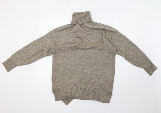 H&M Womens Grey  Knit Henley Sweatshirt Size S