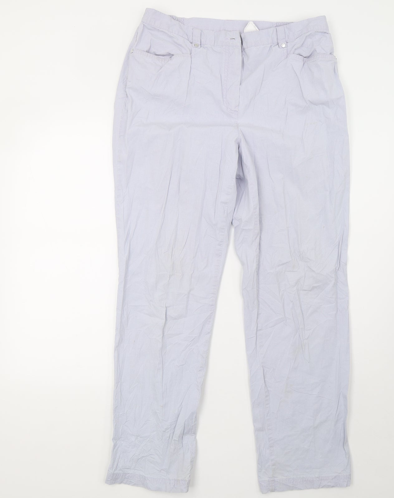 Womens UK Size 12 Preworn Regular Fit  Purple Trousers