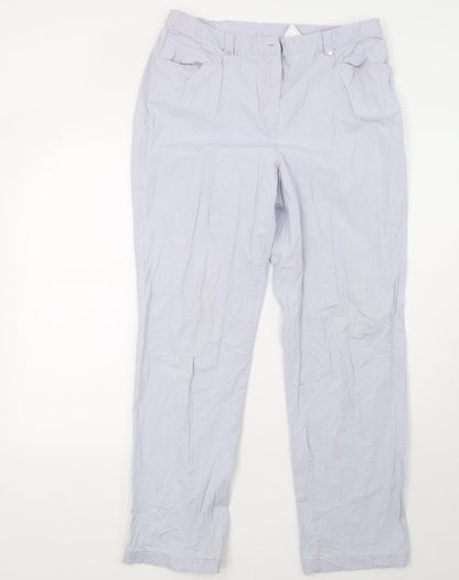 Womens UK Size 12 Preworn Regular Fit  Purple Trousers
