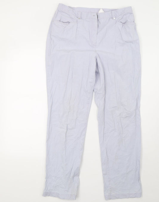Womens UK Size 12 Preworn Regular Fit  Purple Trousers