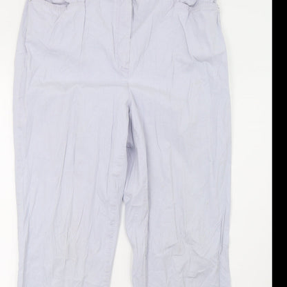 Womens UK Size 12 Preworn Regular Fit  Purple Trousers