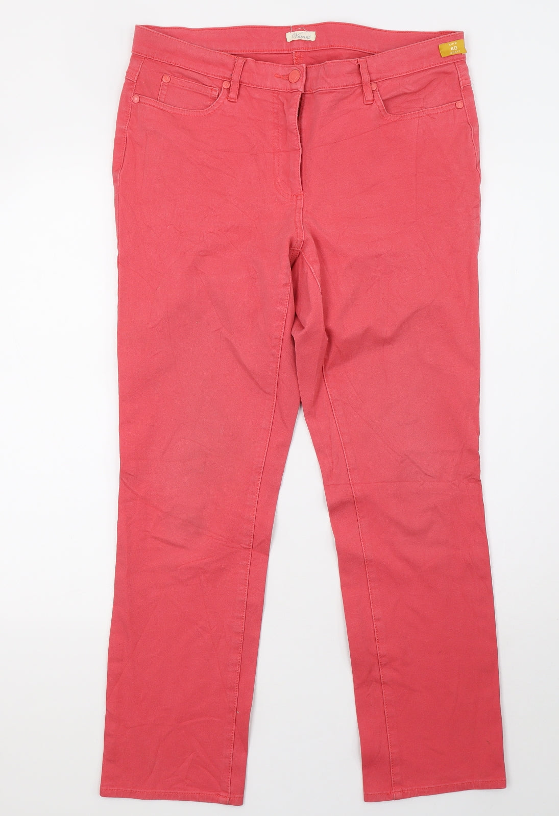 Vianni Womens Pink  Denim Skinny Jeans Size 14 L30 in