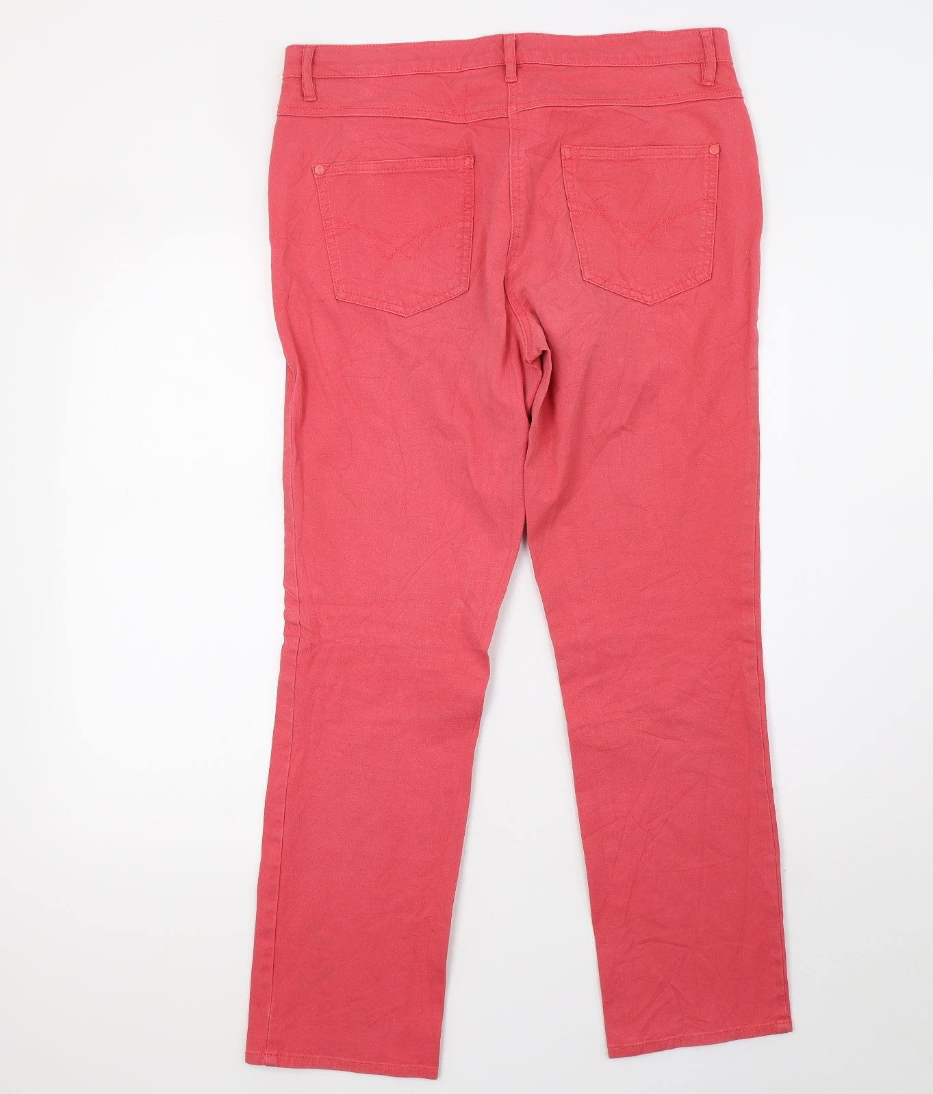 Vianni Womens Pink  Denim Skinny Jeans Size 14 L30 in