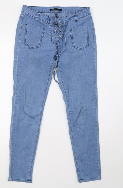 first and i  Womens Blue  Denim Skinny Jeans Size L L30 in