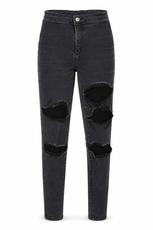Womens UK Size 6 Topshop Regular Fit Mom Grey Jeans