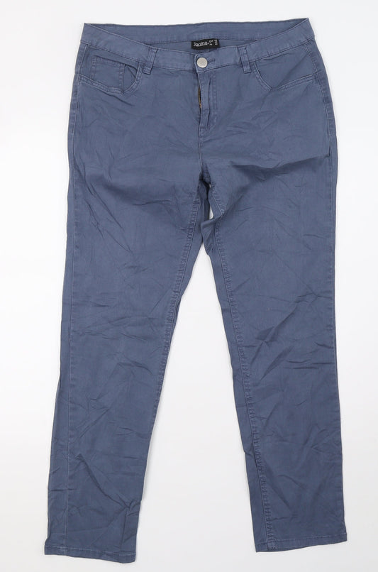 Womens UK Size 41 in Janina Regular Fit  Blue Trousers