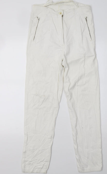 Womens UK Size 8 Stooker Regular Fit Skinny White Jeans