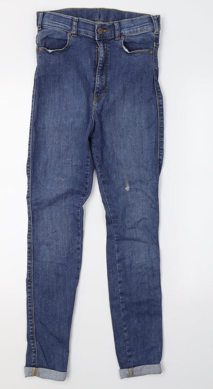 Preworn Womens Blue  Denim Skinny Jeans Size M L28 in